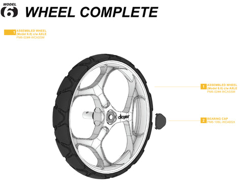 Clicgear Model 6.0 - Wheel Complete